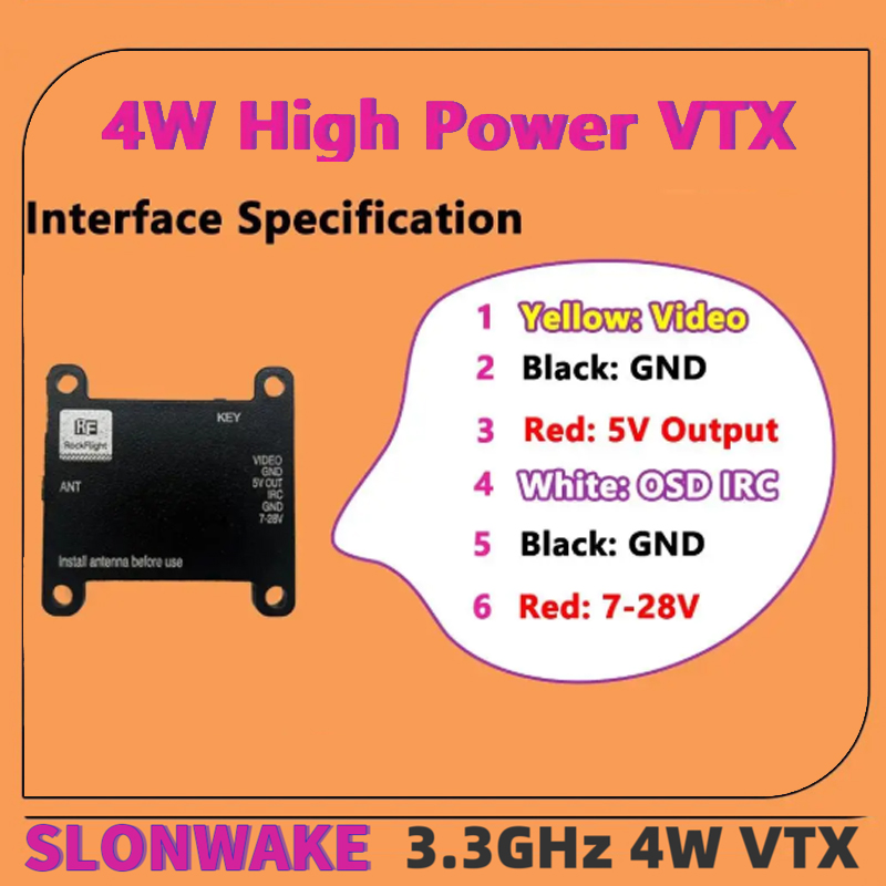SLONWAKE FPV 3.3G 16CH 4000mW  - Drone Antenna ulasan dan harga