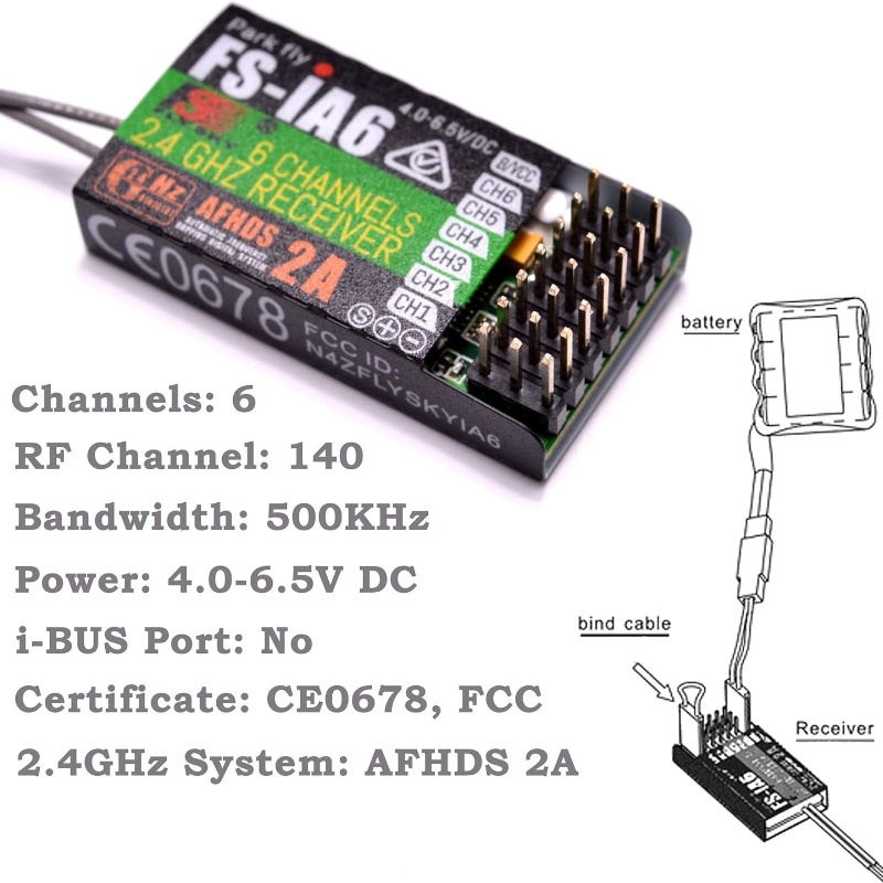 Flysky FS-IA6 Receiver 6CH Dua - Drone Antenna ulasan dan harga