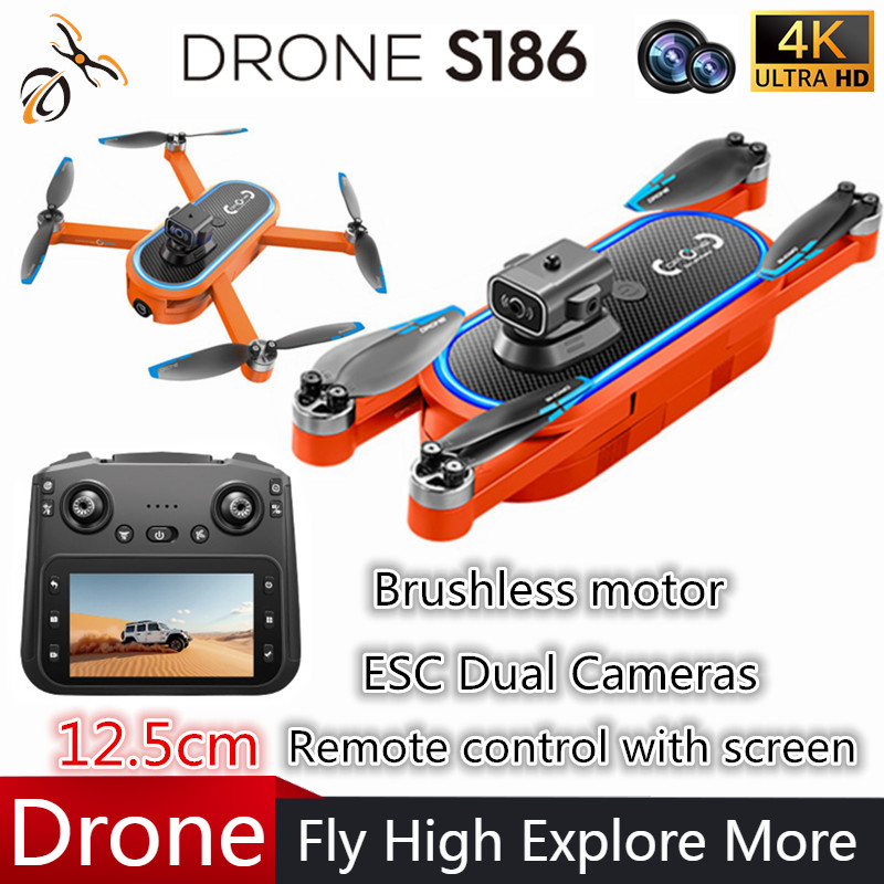 Drone 2025 S186 Profesional 4K - Drone Gimbal ulasan dan harga